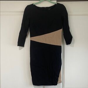 Ann Taylor  Black and Tan Women's Dress